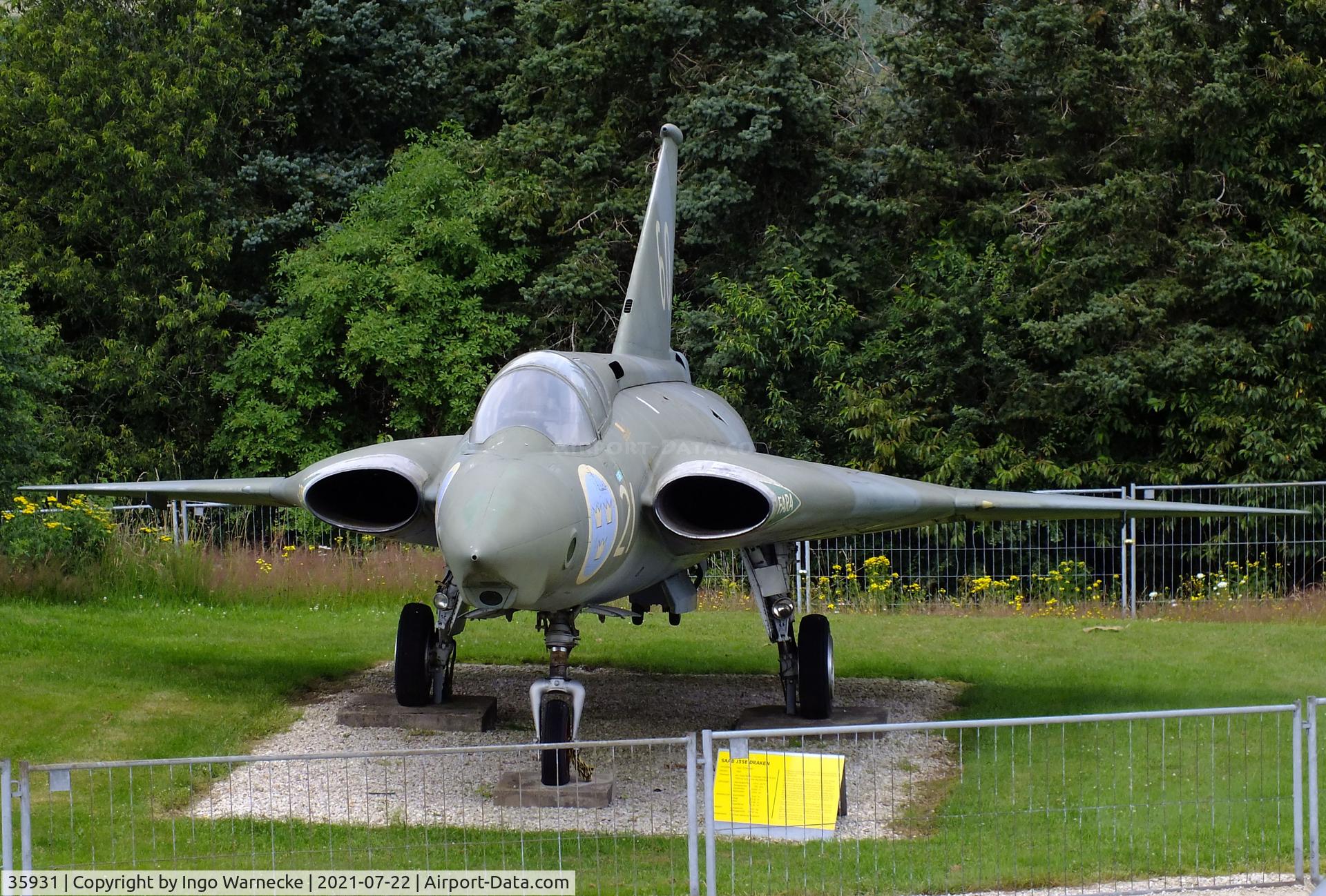 35931, Saab S-35E Draken C/N 35-931, SAAB S35E Draken at the Flugausstellung P. Junior, Hermeskeil