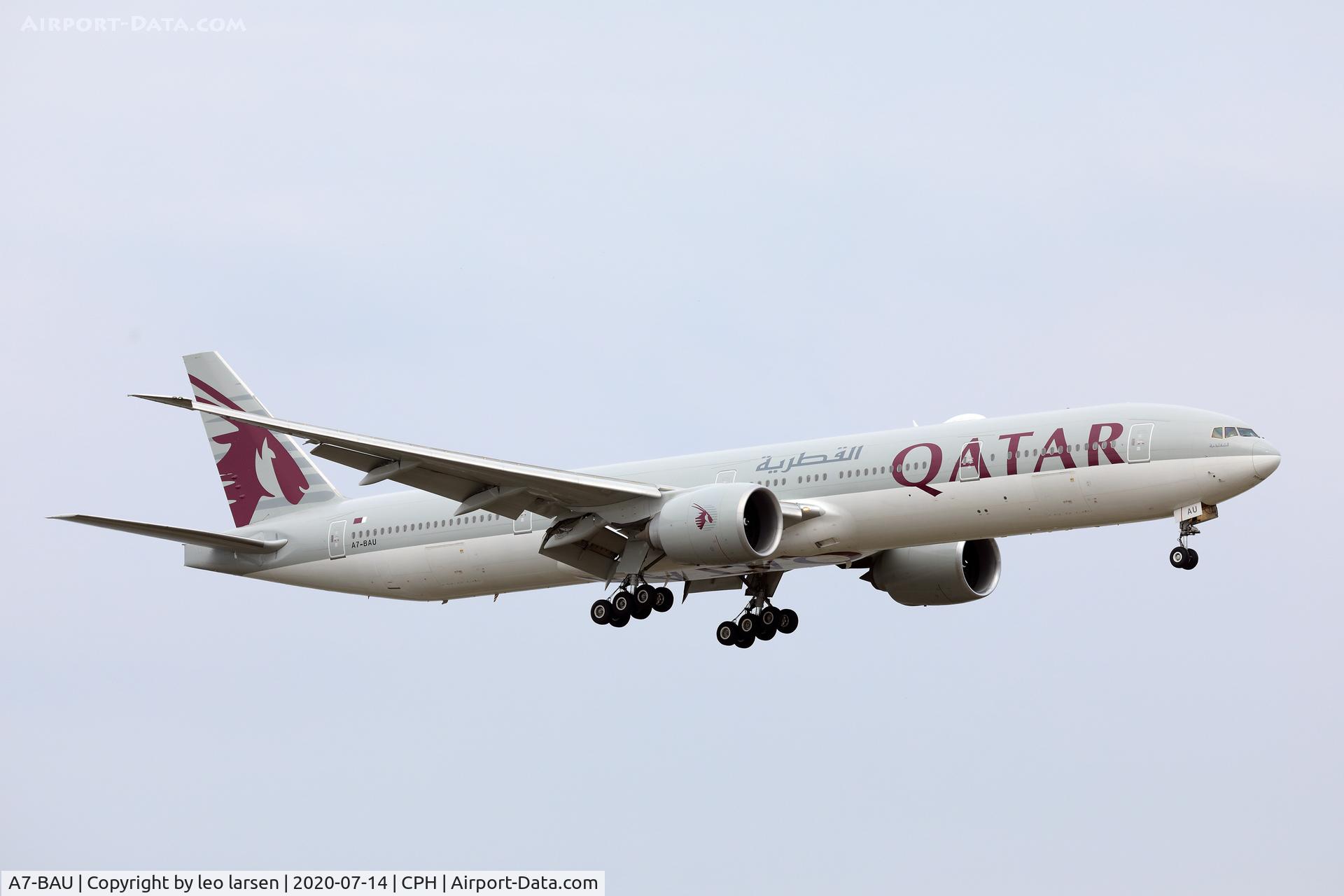 A7-BAU, 2013 Boeing 777-3DZ/ER C/N 41739, Copenhagen 14.7.2020