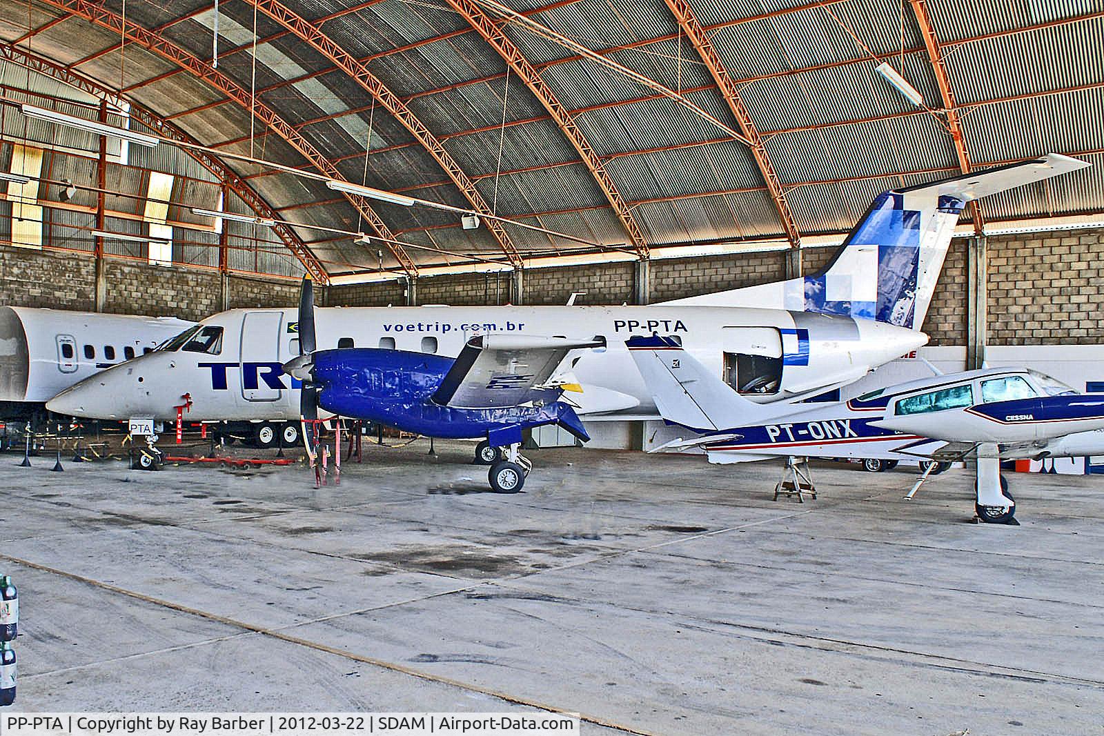 PP-PTA, 1987 Embraer EMB-120ER Brasilia C/N 120061, PP-PTA   Embraer EMB-120RT Brasilia [120061] (TRIP Linhas Aereas) Amarais-Campinas~PP 22/03/2012