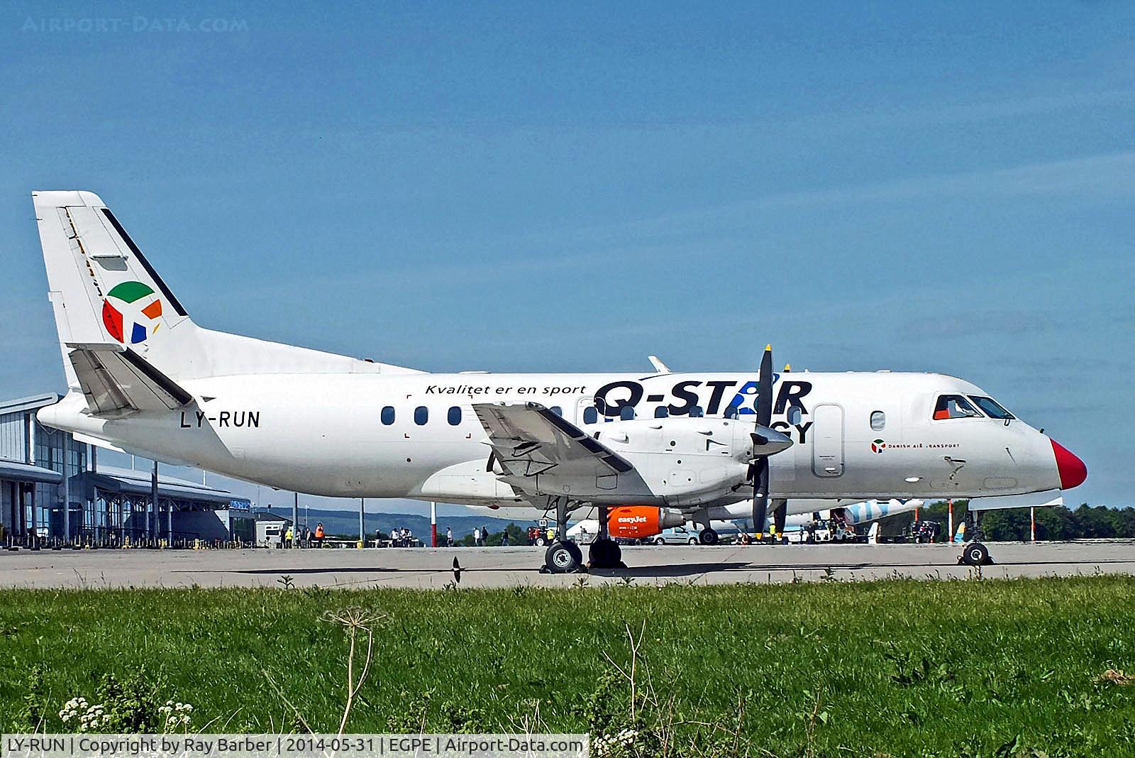 LY-RUN, 1987 Saab SF340A C/N 340A-086, LY-RUN   Saab-Scania SF.340A [086] (DAT-Danish Air Transport) Inverness (Dalcross)~G 31/05/2014