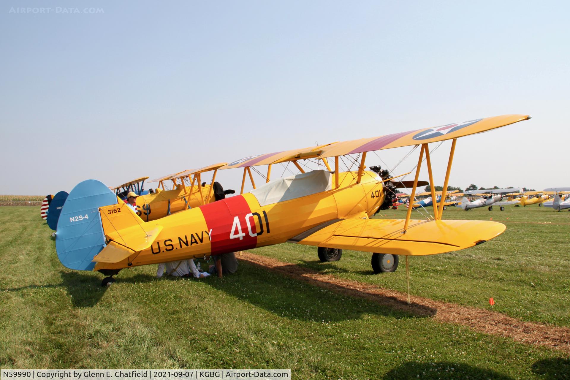 N59990, 1942 Boeing A75N1(PT17) C/N 75-3162, At the Stearman Fly-in