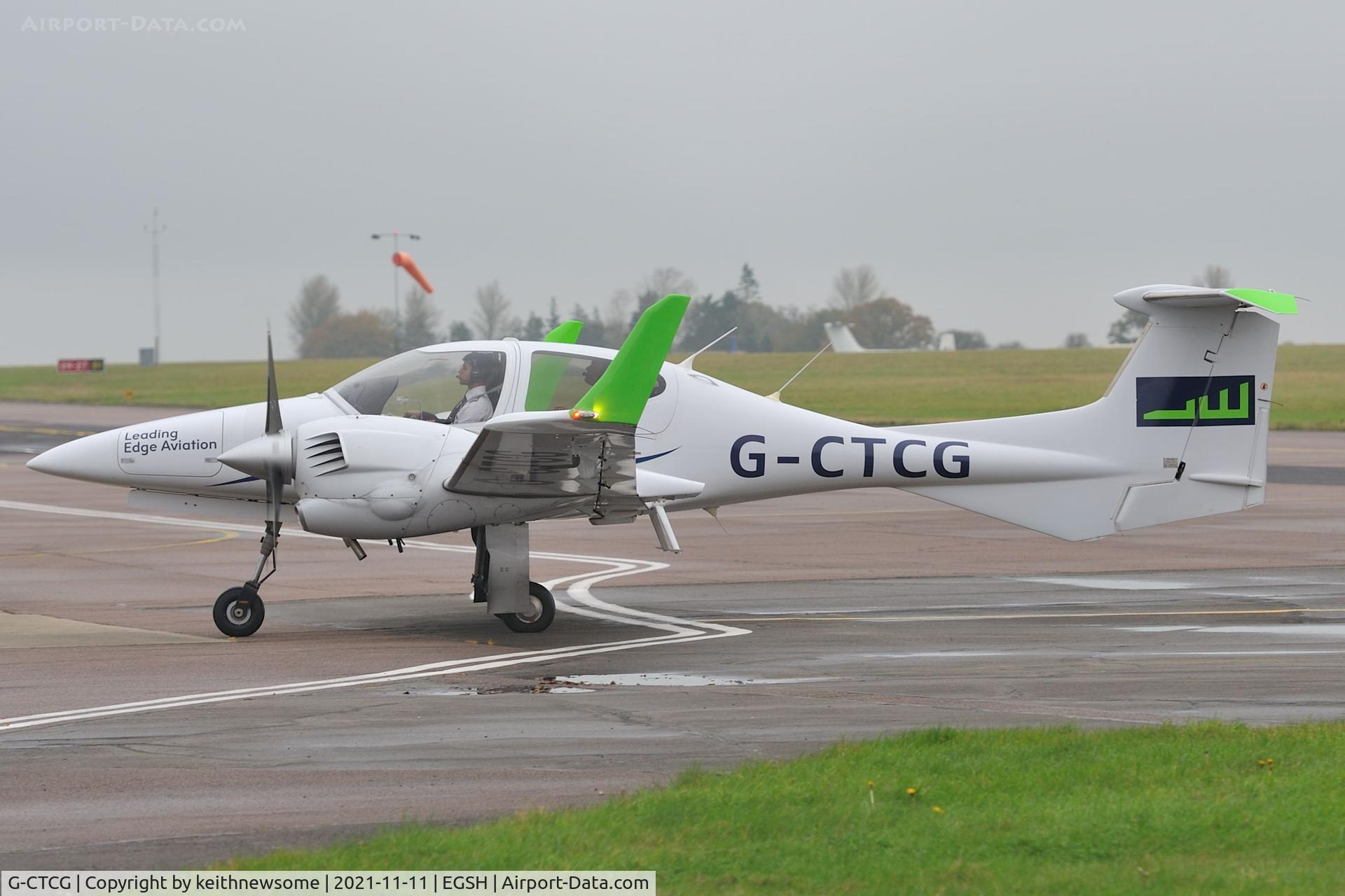 G-CTCG, 2005 Diamond DA-42 Twin Star C/N 42.046, Arriving at Norwich from Oxford.