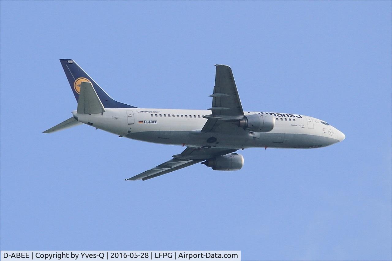 D-ABEE, 1991 Boeing 737-330 C/N 25216, Boeing 737-330, Climbing from rwy 06R, Roissy Charles De Gaulle airport (LFPG-CDG)