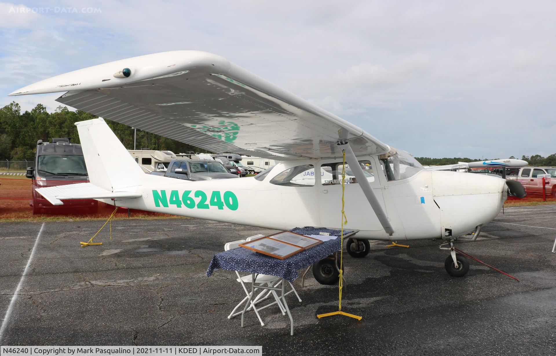 N46240, 1968 Cessna 172I C/N 17257129, Cessna 172I  Powered by a Chevrolet 350, derated to 180HP, licensed Experimental/Exhibition category.