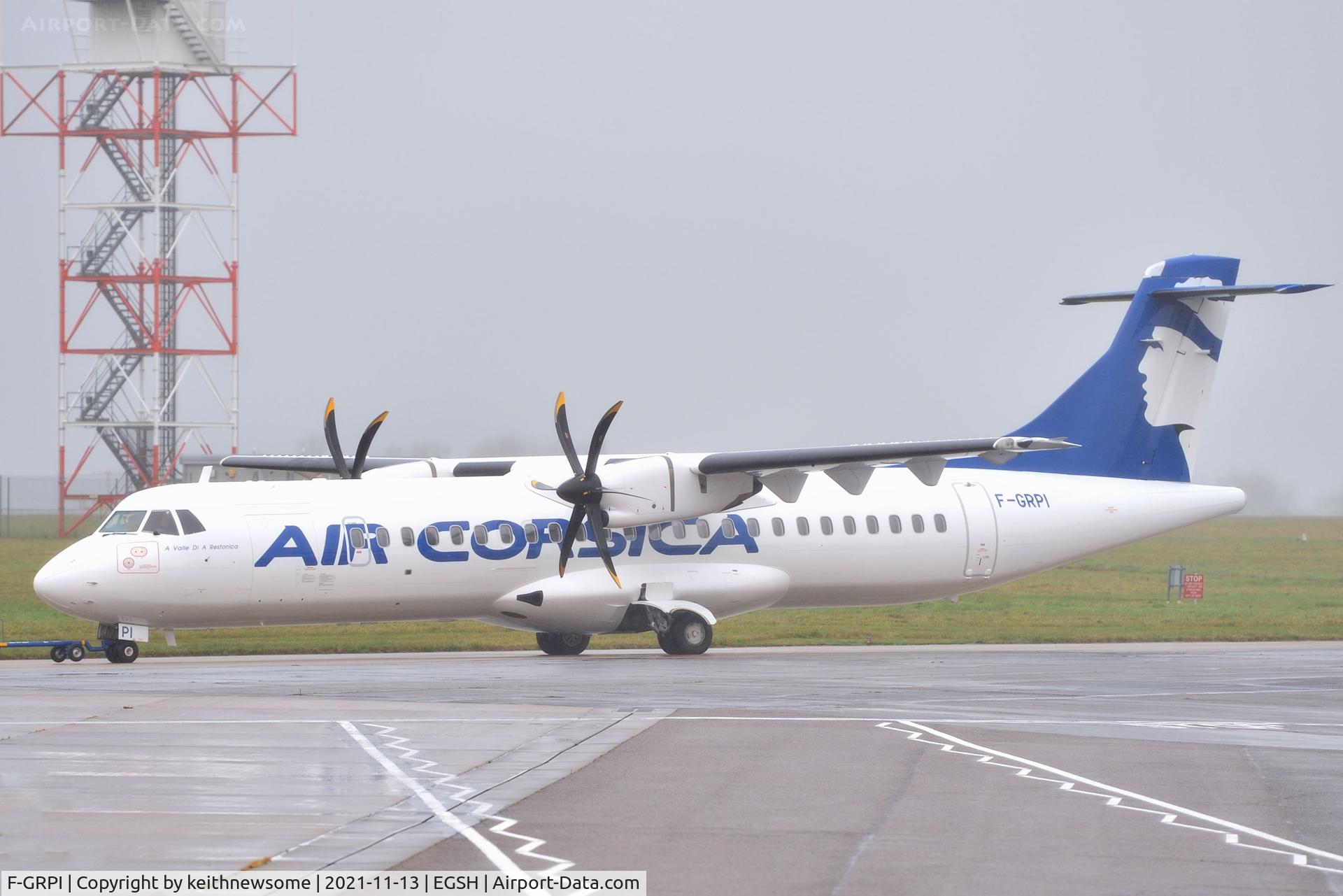 F-GRPI, 2005 ATR 72-212A C/N 722, Removed from spray shop.