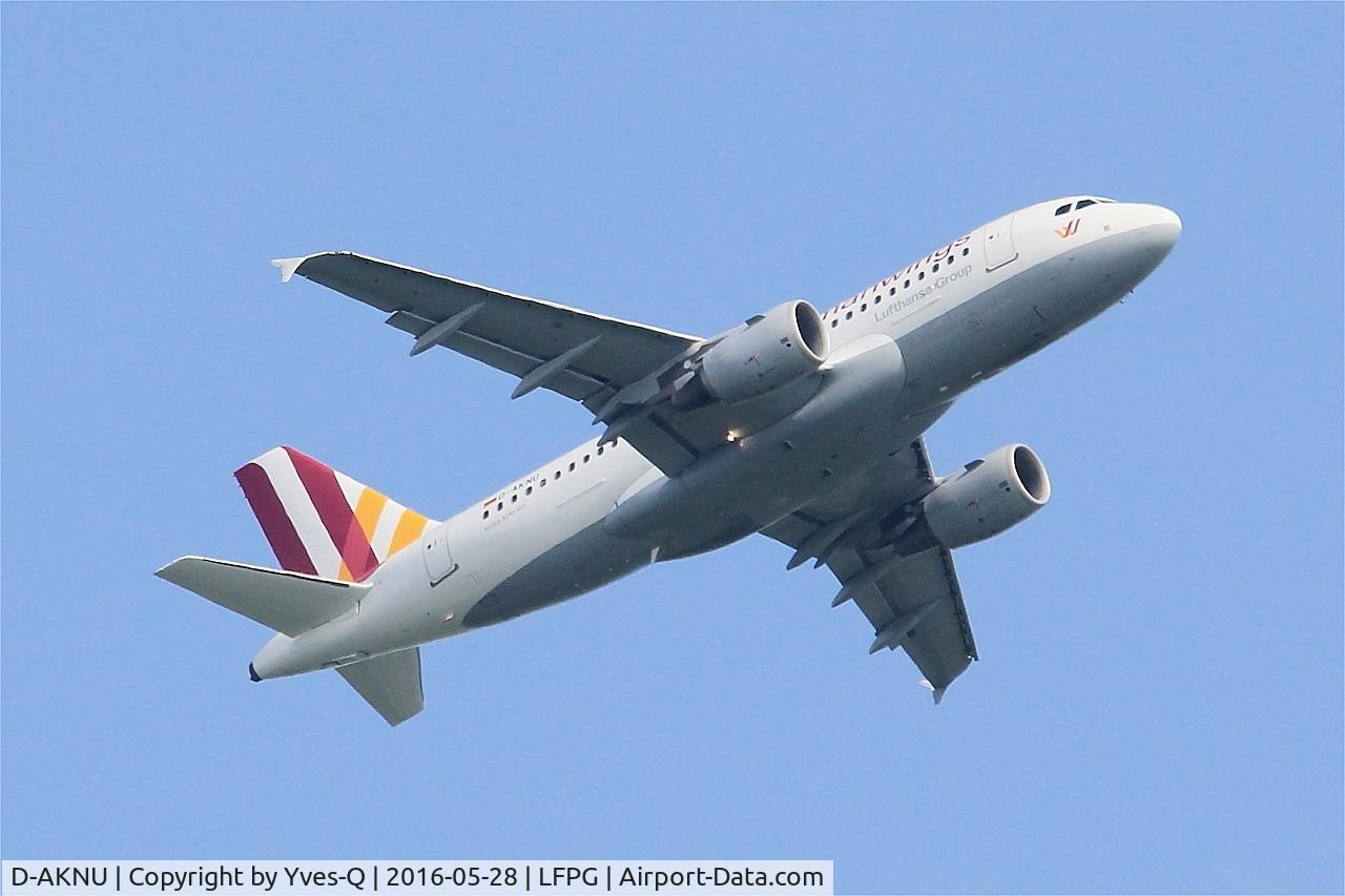 D-AKNU, 2005 Airbus A319-112 C/N 2628, Airbus A319-112, Climbing from rwy 06R, Roissy Charles De Gaulle airport (LFPG-CDG)