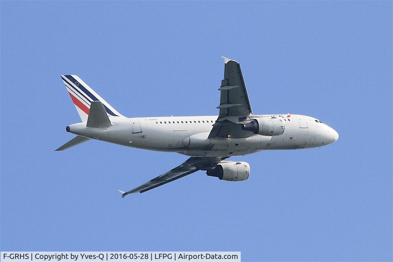 F-GRHS, 2001 Airbus A319-111 C/N 1444, Airbus A319-111, Climbing from rwy 06R, Roissy Charles De Gaulle airport (LFPG-CDG)