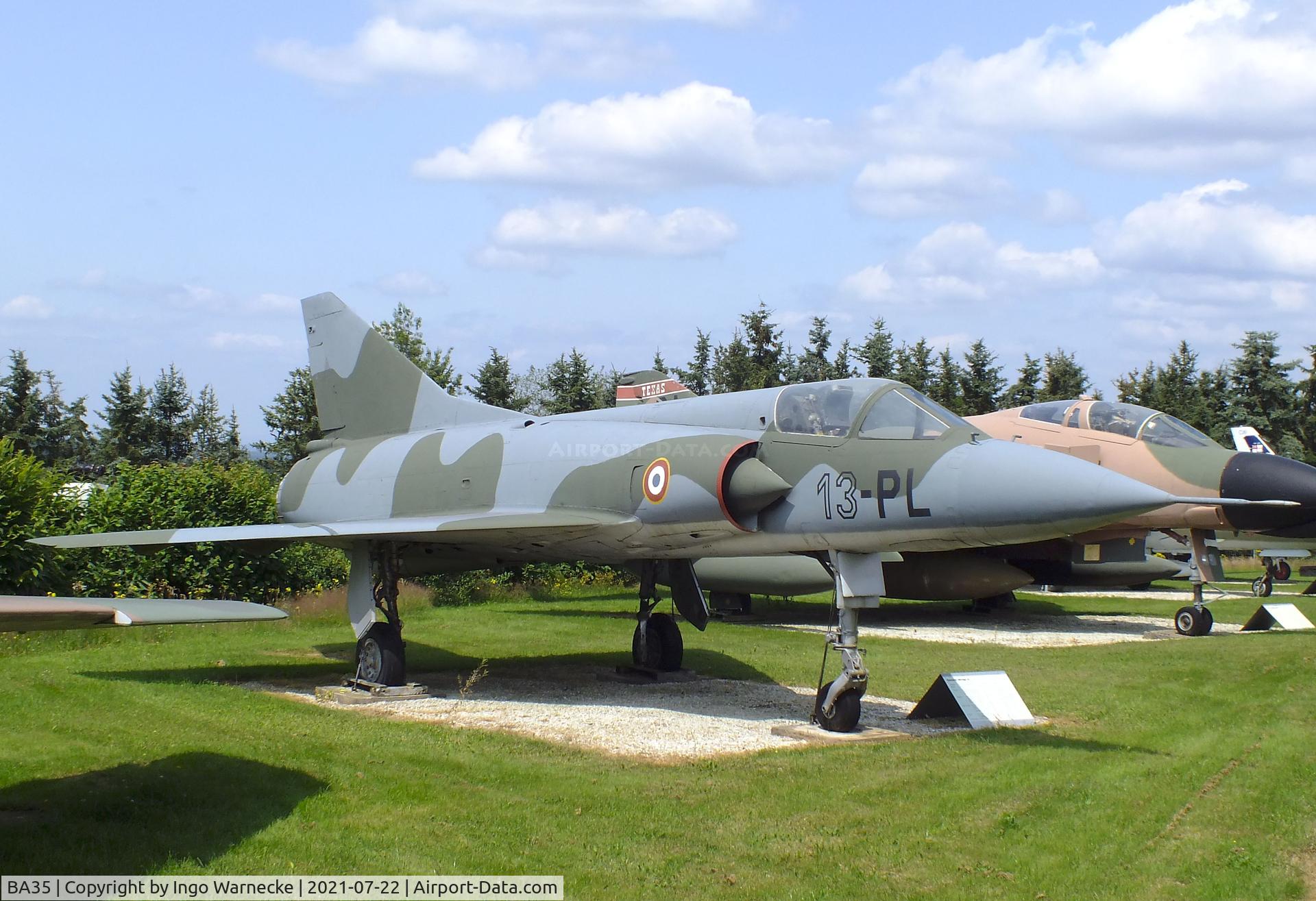BA35, SABCA Mirage 5BA C/N 35, Dassault (SABCA) Mirage 5BA displayed as french 13-PL, at the Flugausstellung P. Junior, Hermeskeil