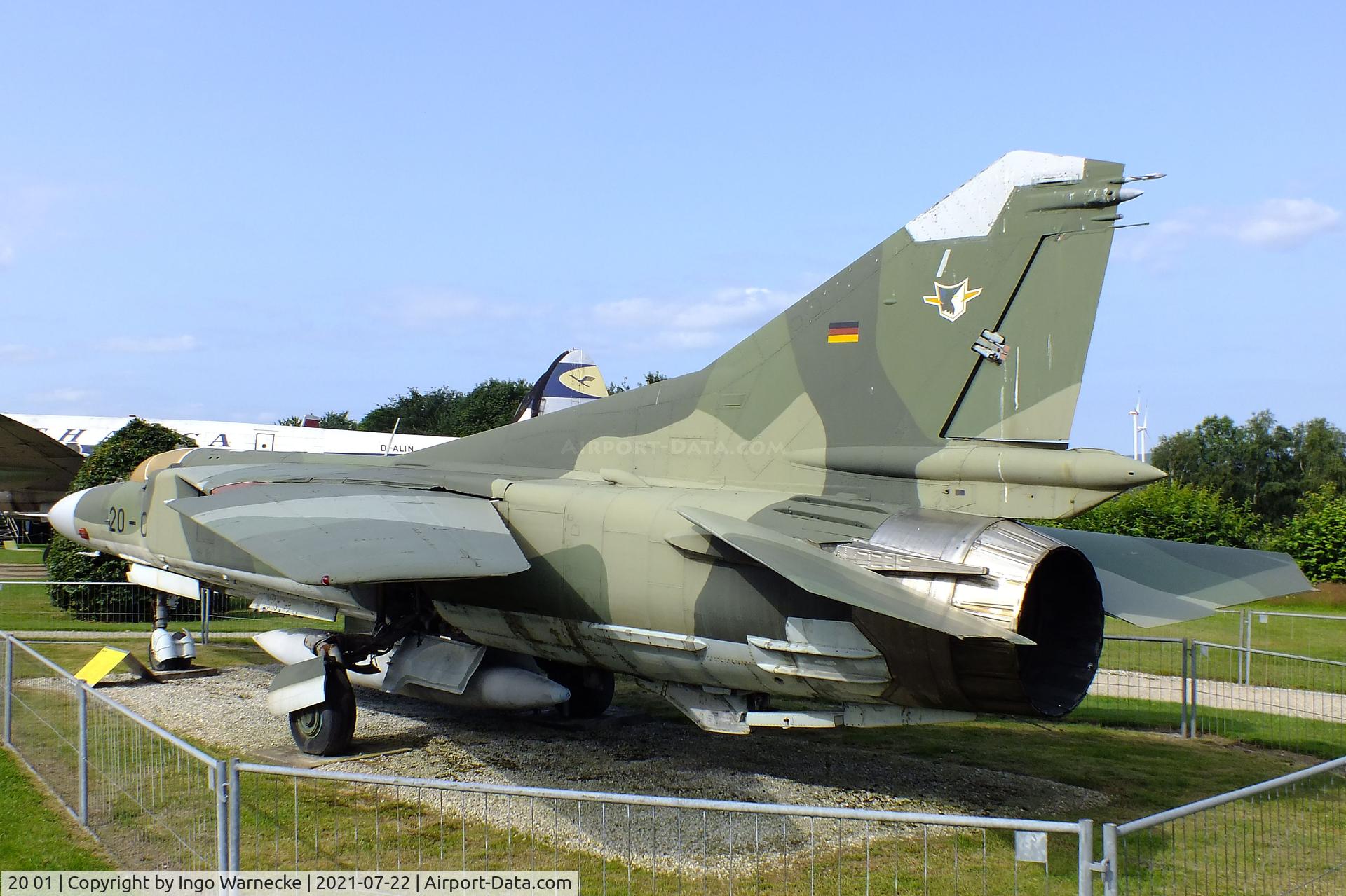20 01, Mikoyan-Gurevich MiG-23MF C/N 390213095, Mikoyan i Gurevich MiG-23MF FLOGGER-B, at the Flugausstellung P. Junior, Hermeskeil