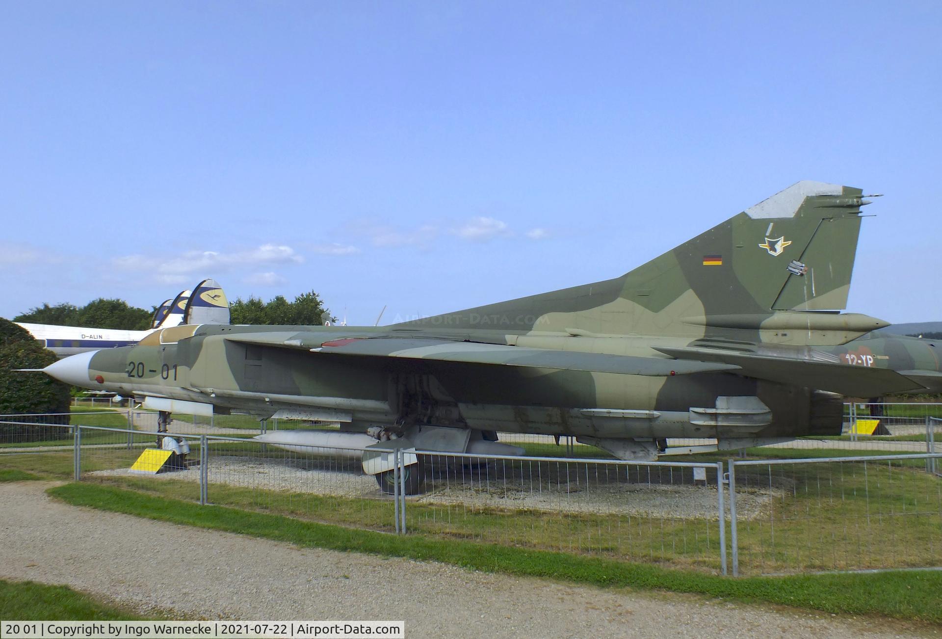 20 01, Mikoyan-Gurevich MiG-23MF C/N 390213095, Mikoyan i Gurevich MiG-23MF FLOGGER-B, at the Flugausstellung P. Junior, Hermeskeil