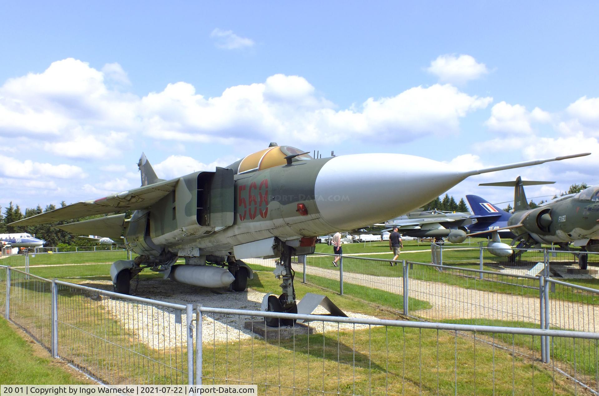 20 01, Mikoyan-Gurevich MiG-23MF C/N 390213095, Mikoyan i Gurevich MiG-23MF FLOGGER-B, at the Flugausstellung P. Junior, Hermeskeil