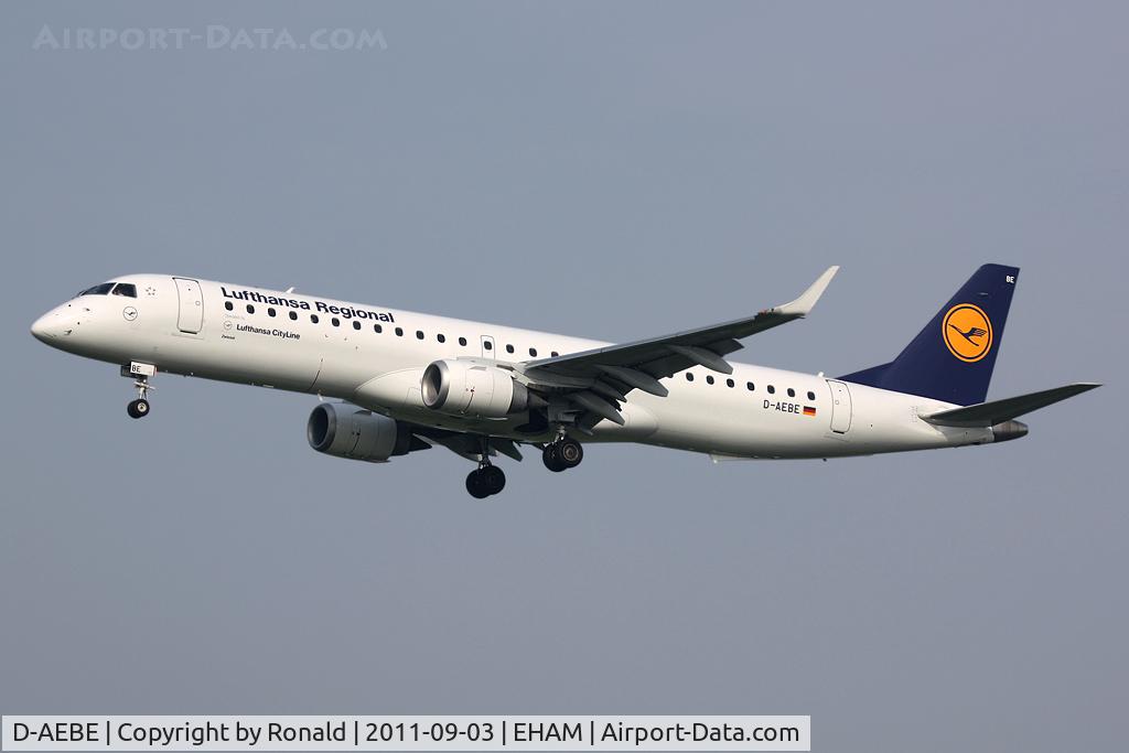 D-AEBE, 2010 Embraer 195LR (ERJ-190-200LR) C/N 19000350, at spl
