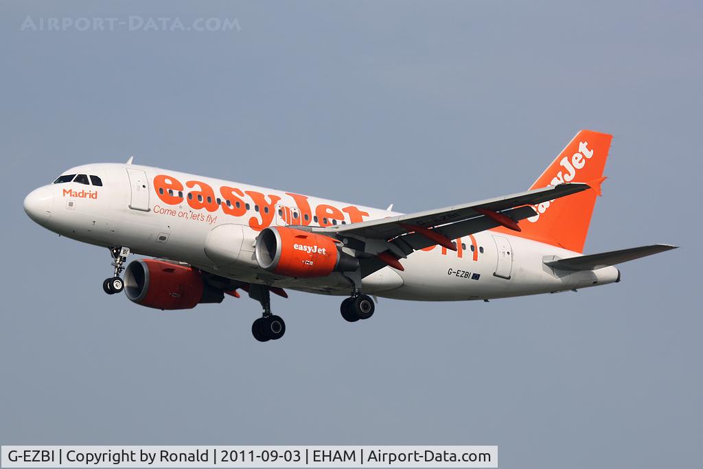 G-EZBI, 2006 Airbus A319-111 C/N 3003, at spl