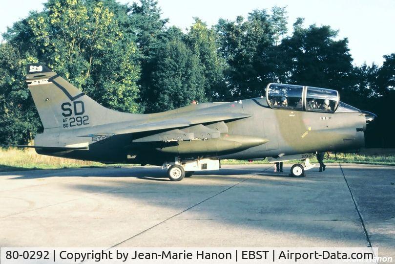 80-0292, 1980 LTV A-7K Corsair II C/N K-021, South Dakota ANG deployment to Europe in September 1988