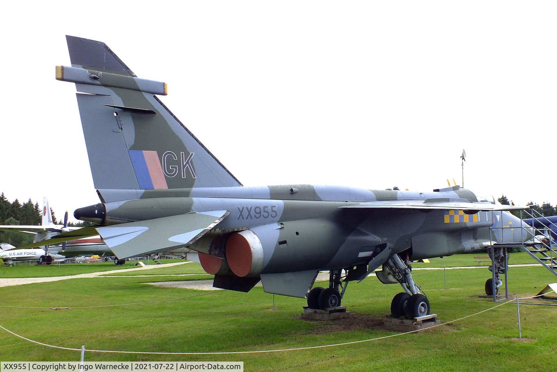 XX955, 1975 Sepecat Jaguar GR.1A C/N S.77, SEPECAT Jaguar GR1A at the Flugausstellung P. Junior, Hermeskeil