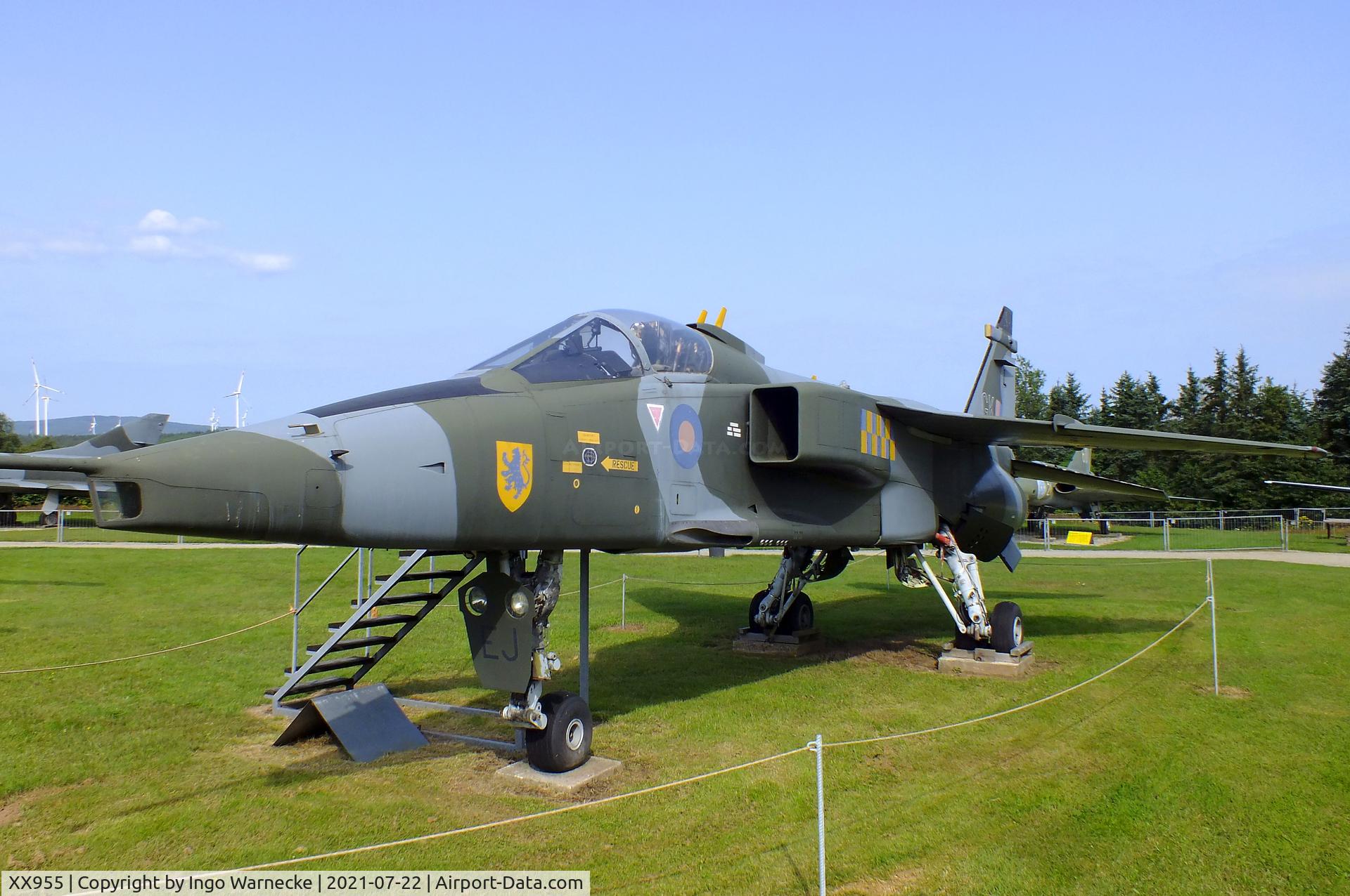 XX955, 1975 Sepecat Jaguar GR.1A C/N S.77, SEPECAT Jaguar GR1A at the Flugausstellung P. Junior, Hermeskeil