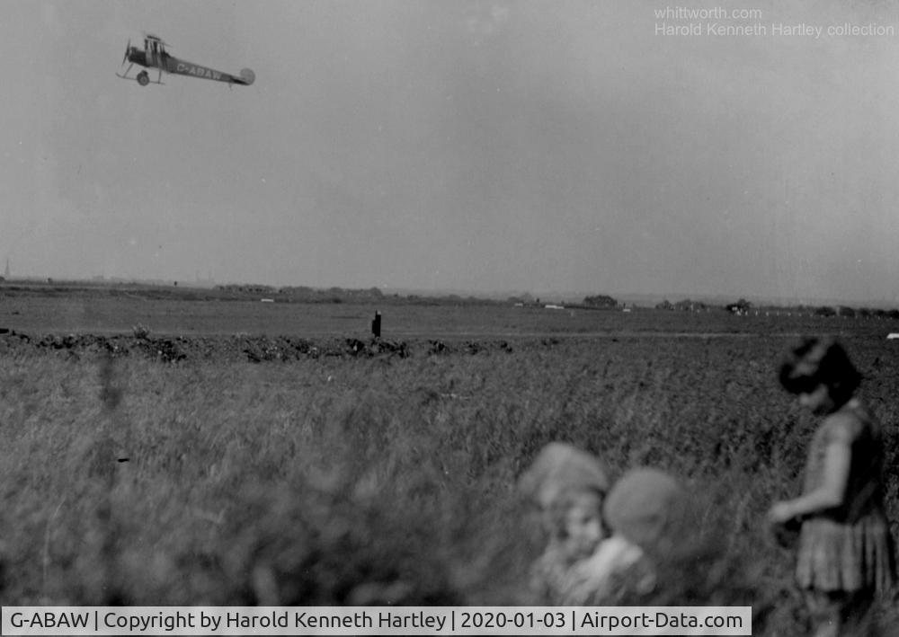 G-ABAW, Avro 504K C/N J8347, Taken c1928 at Barton Aerodrome, Manchester. Part of the Harold Kenneth Hartley collection.