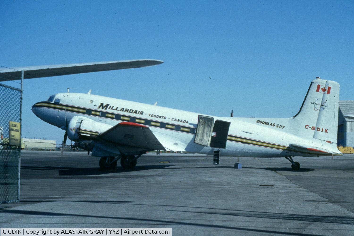 C-GDIK, Douglas C-117D C/N 43369, Notice how flat the top of the tail is compared to its predecessor the C-47, DC-3 Dakota.