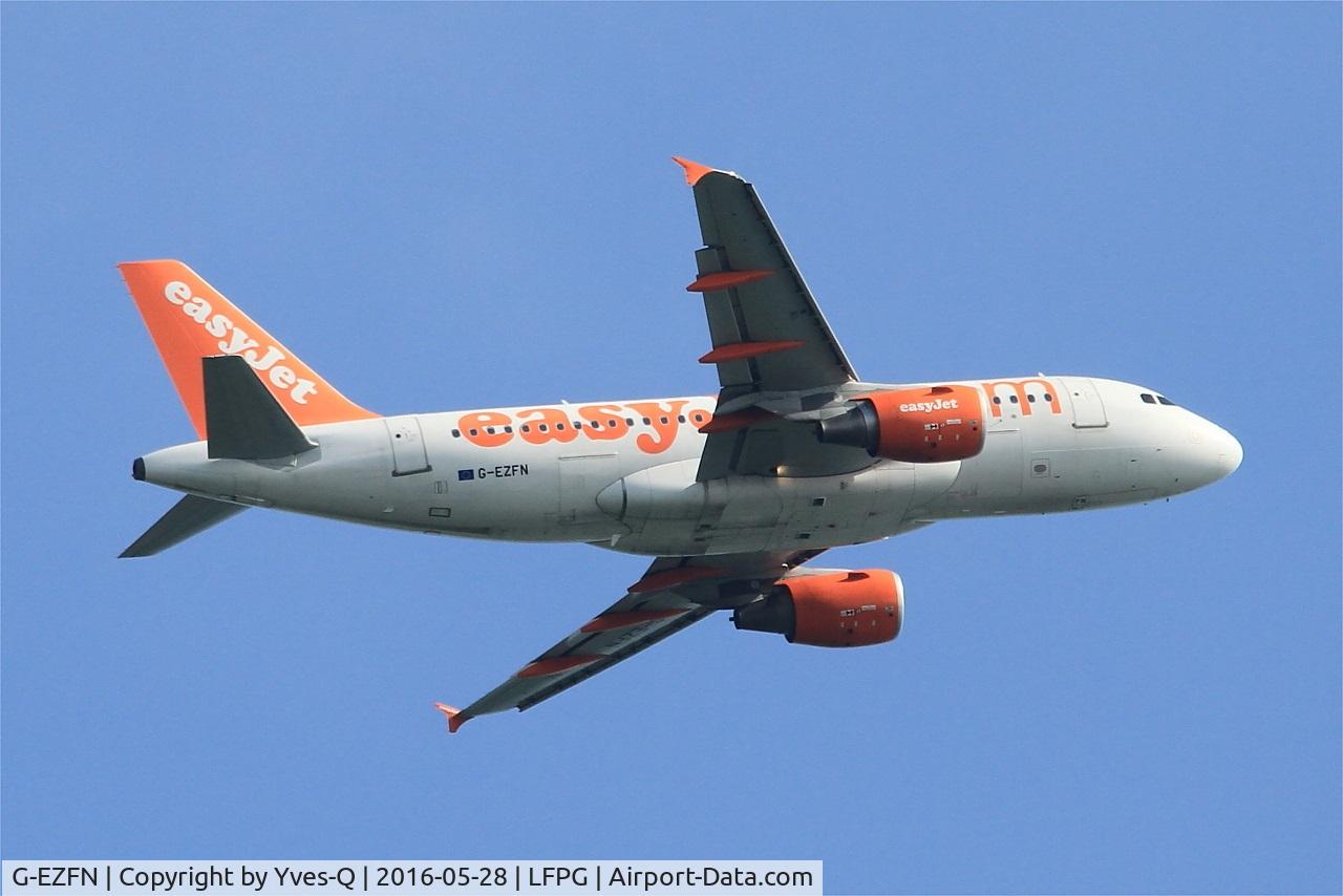 G-EZFN, 2009 Airbus A319-111 C/N 4076, Airbus A319-111, Climbing from rwy 06R, Roissy Charles De Gaulle airport (LFPG-CDG)