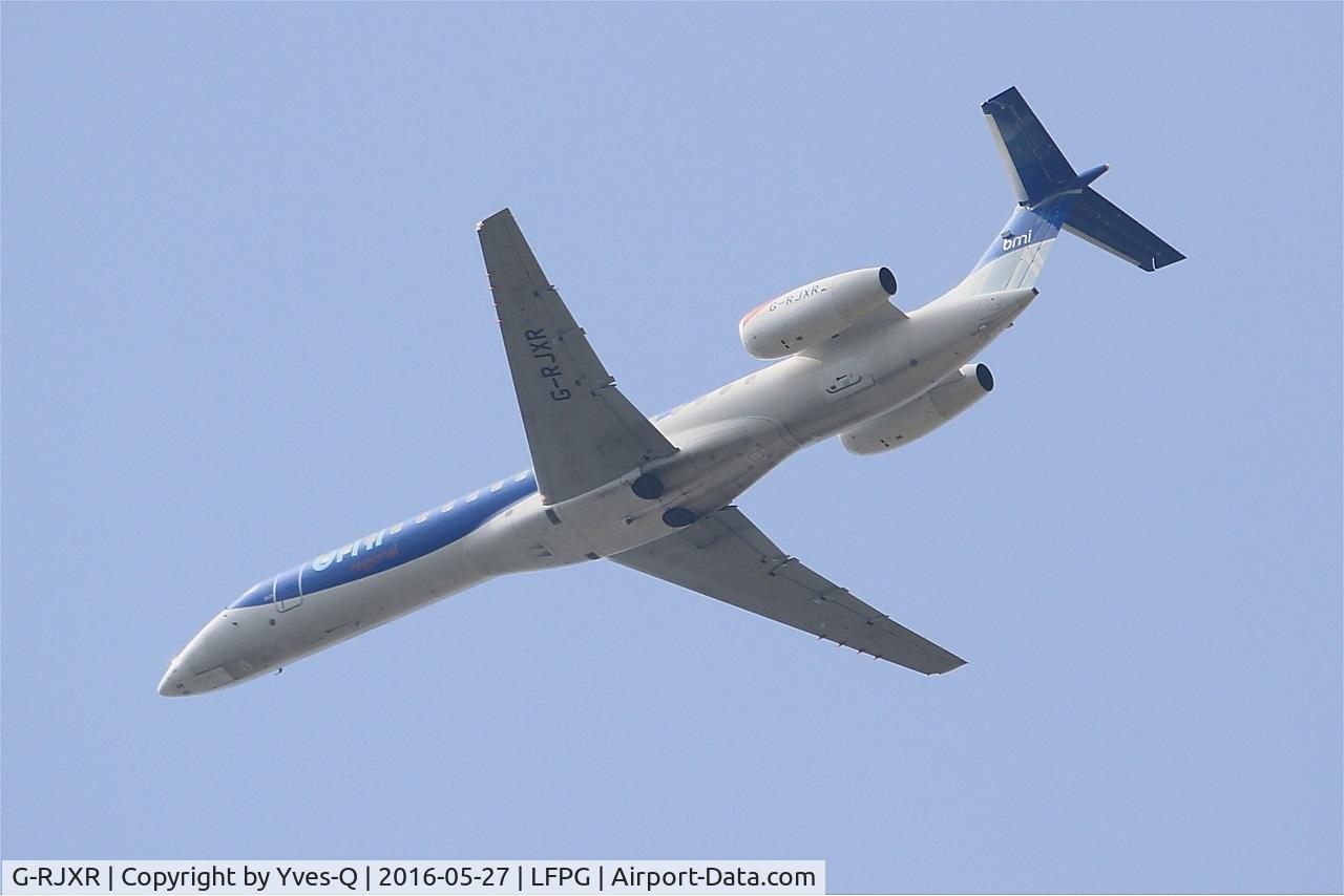 G-RJXR, 1998 Embraer EMB-145EP (ERJ-145EP) C/N 145070, Embraer EMB-145EP, Climbing from rwy 27L, Roissy Charles De Gaulle airport (LFPG-CDG)