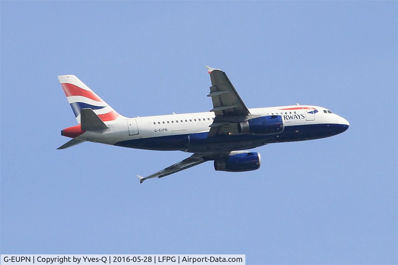 G-EUPN, 2000 Airbus A319-131 C/N 1261, Airbus A319-131, Climbing from rwy 06R, Roissy Charles De Gaulle airport (LFPG-CDG)