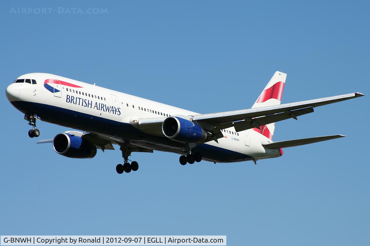 G-BNWH, 1990 Boeing 767-336 C/N 24340, at lhr