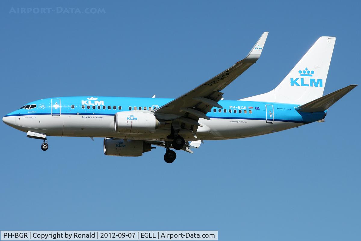 PH-BGR, 2011 Boeing 737-7K2 C/N 39446, at lhr