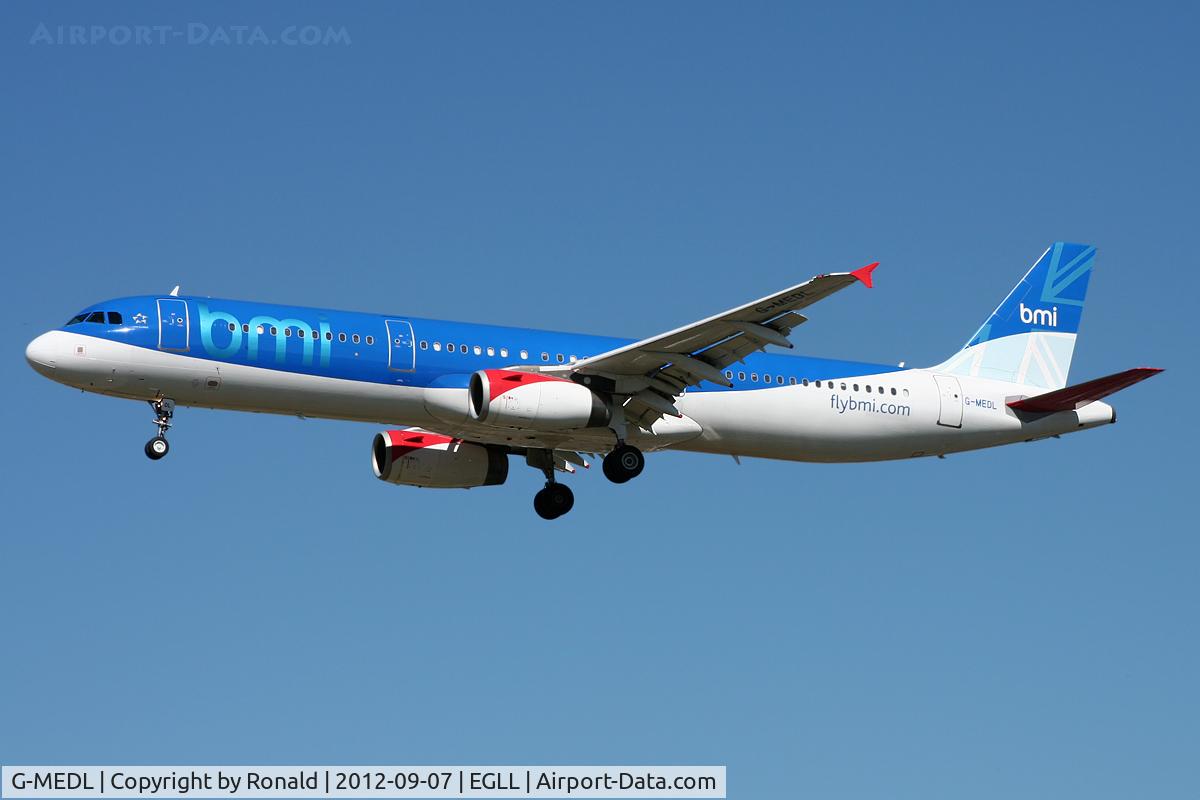 G-MEDL, 2006 Airbus A321-231 C/N 2653, at lhr