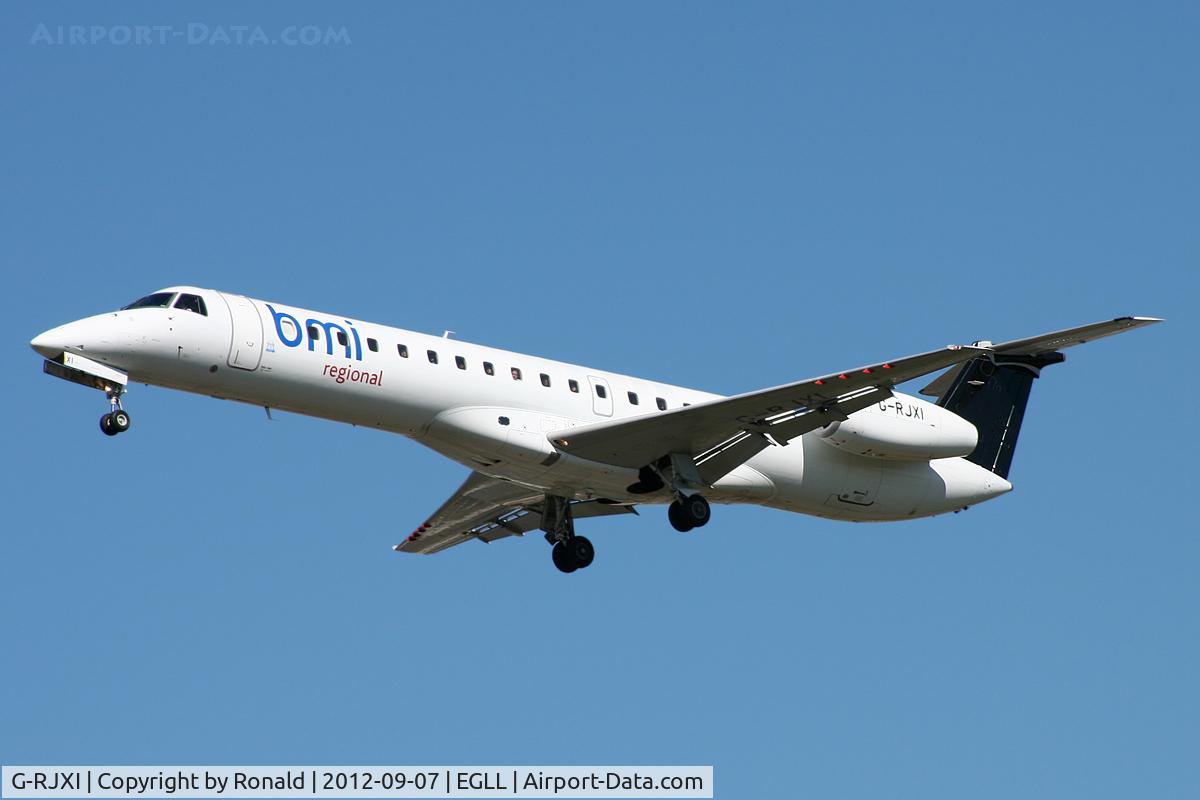 G-RJXI, 2001 Embraer EMB-145EP (ERJ-145EP) C/N 145454, at lhr