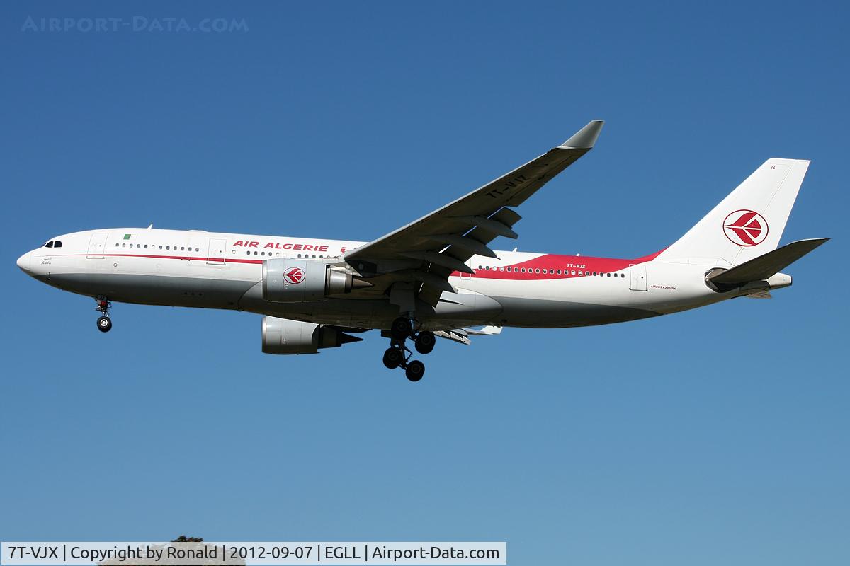 7T-VJX, 2005 Airbus A330-202 C/N 650, at lhr