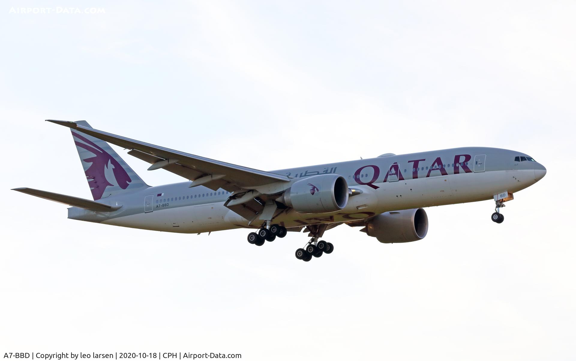 A7-BBD, 2009 Boeing 777-2DZ/LR C/N 36016, Copenhage 18.10.2020