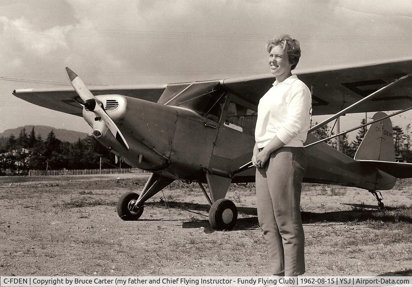 C-FDEN, 1946 Fleet 80 Canuck C/N 025, Suzanne Carter solos 1962 in CF-DEN in Saint John, NB