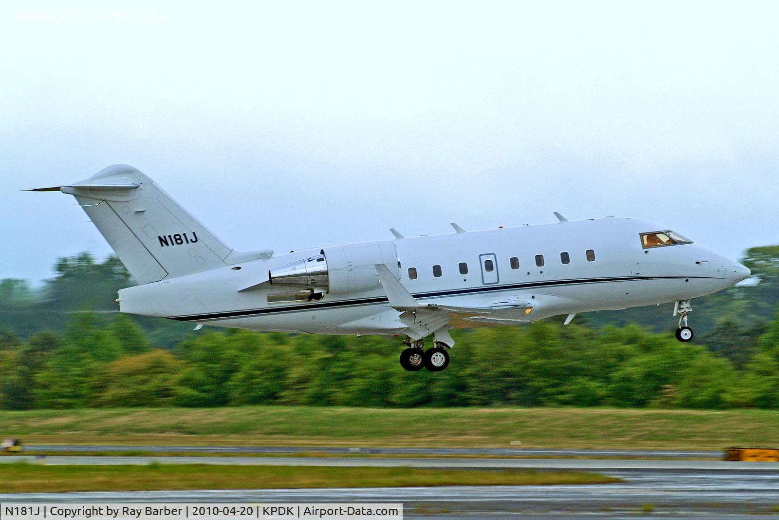 N181J, 1999 Bombardier Challenger 604 (CL-600-2B16) C/N 5433, N181J   Canadair CL.604 Challenger [5433] Atlanta-Dekalb Peachtree~N 20/04/2010