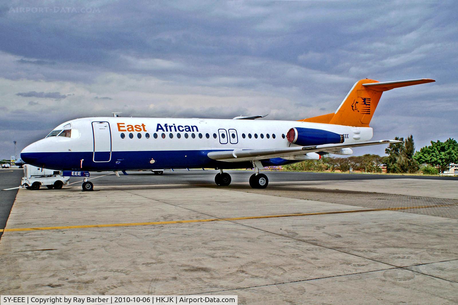 5Y-EEE, 1985 Fokker F.28-4000 Fellowship C/N 11229, 5Y-EEE   Fokker F-28-4000 [11229] (East African) Nairobi-Jomo Kenyatta Int'l~5Y 06/10/2010