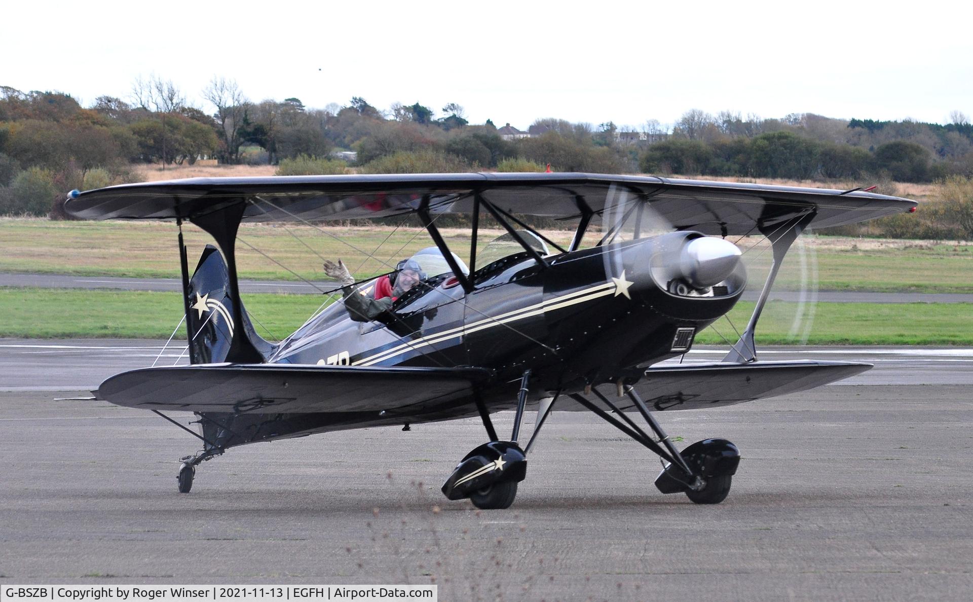 G-BSZB, 1981 Stolp SA-300 Starduster Too C/N 545, Resident Starduster Too. Thanks for the wave.
