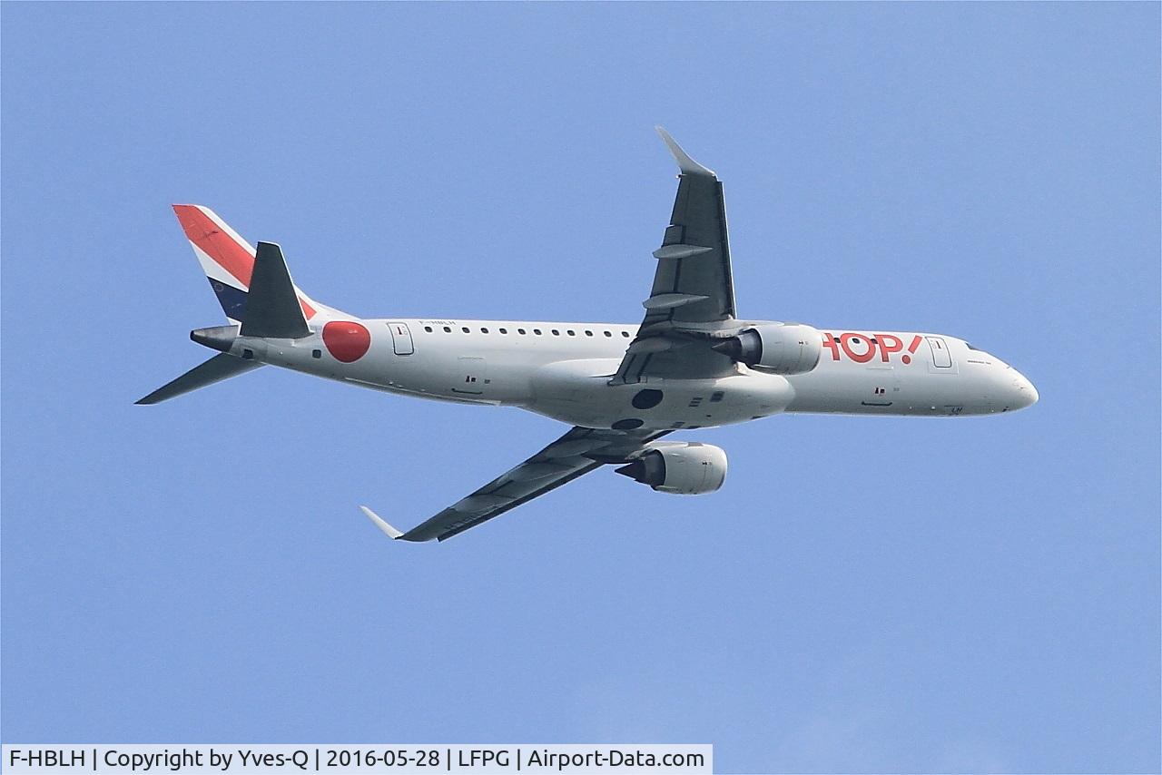 F-HBLH, 2009 Embraer 190LR (ERJ-190-100LR) C/N 19000266, Embraer 190LR, Climbing from rwy 06R, Roissy Charles De Gaulle airport (LFPG-CDG)