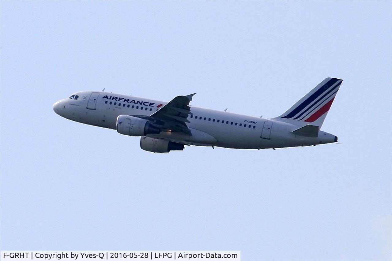 F-GRHT, 2001 Airbus A319-111 C/N 1449, Airbus A319-111, Climbing from rwy 08L, Roissy Charles De Gaulle airport (LFPG-CDG)