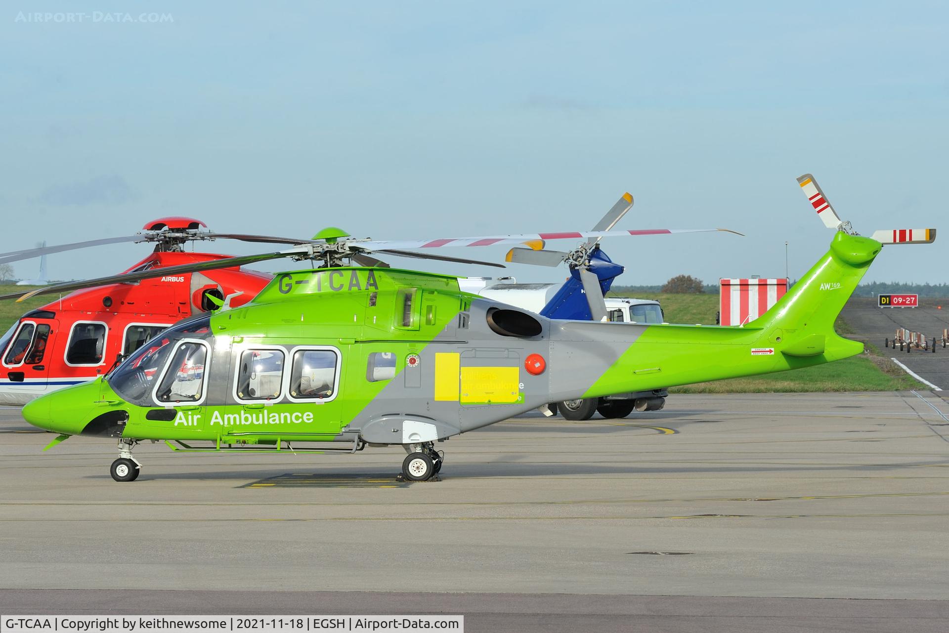 G-TCAA, 2016 AgustaWestland AW-169 C/N 69038, Childrens Air Ambulance with titles covered.