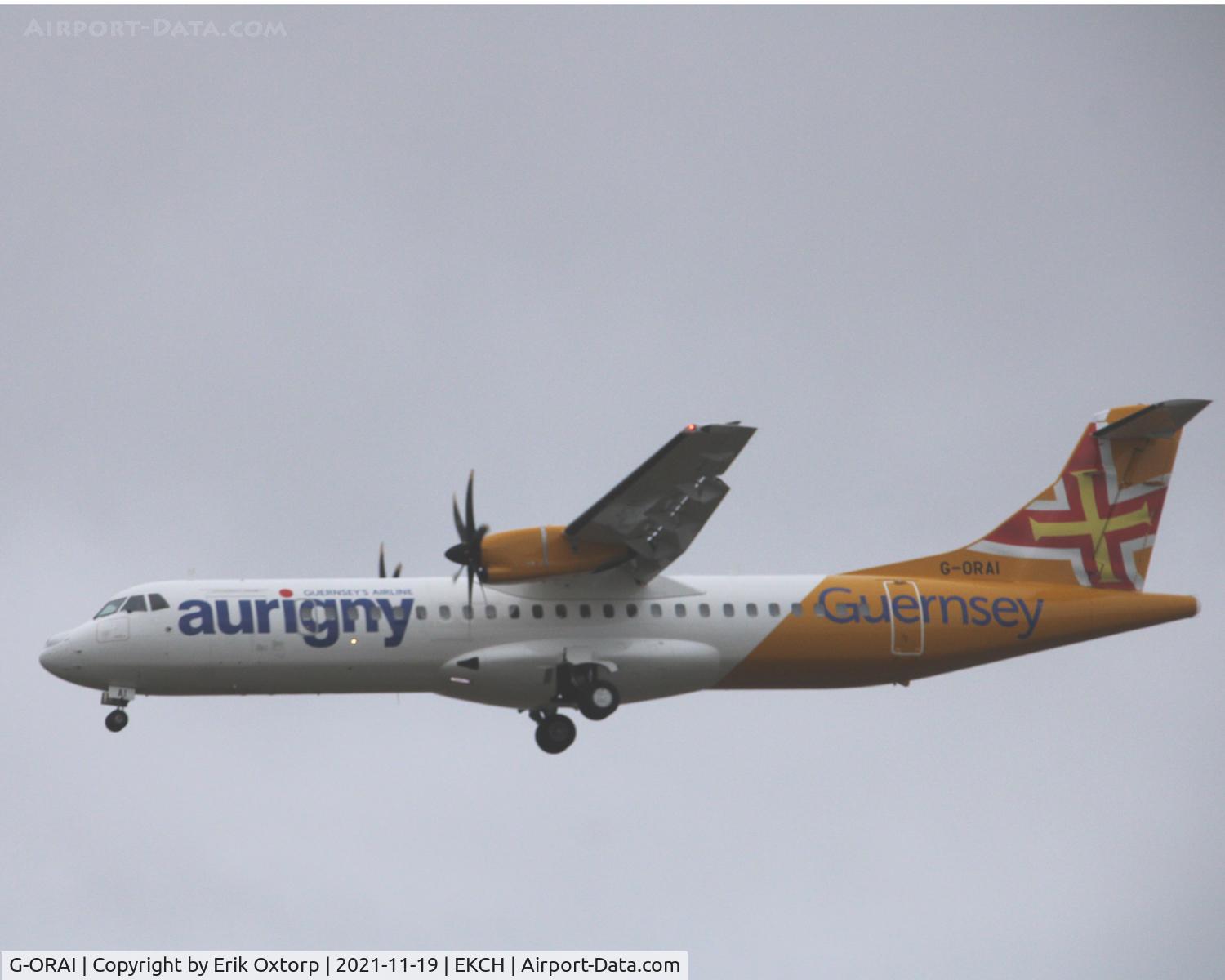 G-ORAI, 2019 ATR 72-212A C/N 1599, G-ORAI landing rw 22L