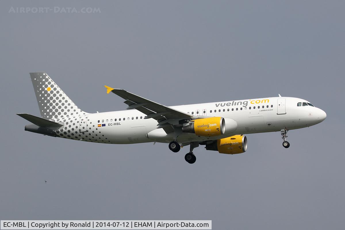 EC-MBL, 2009 Airbus A320-214 C/N 3833, at spl