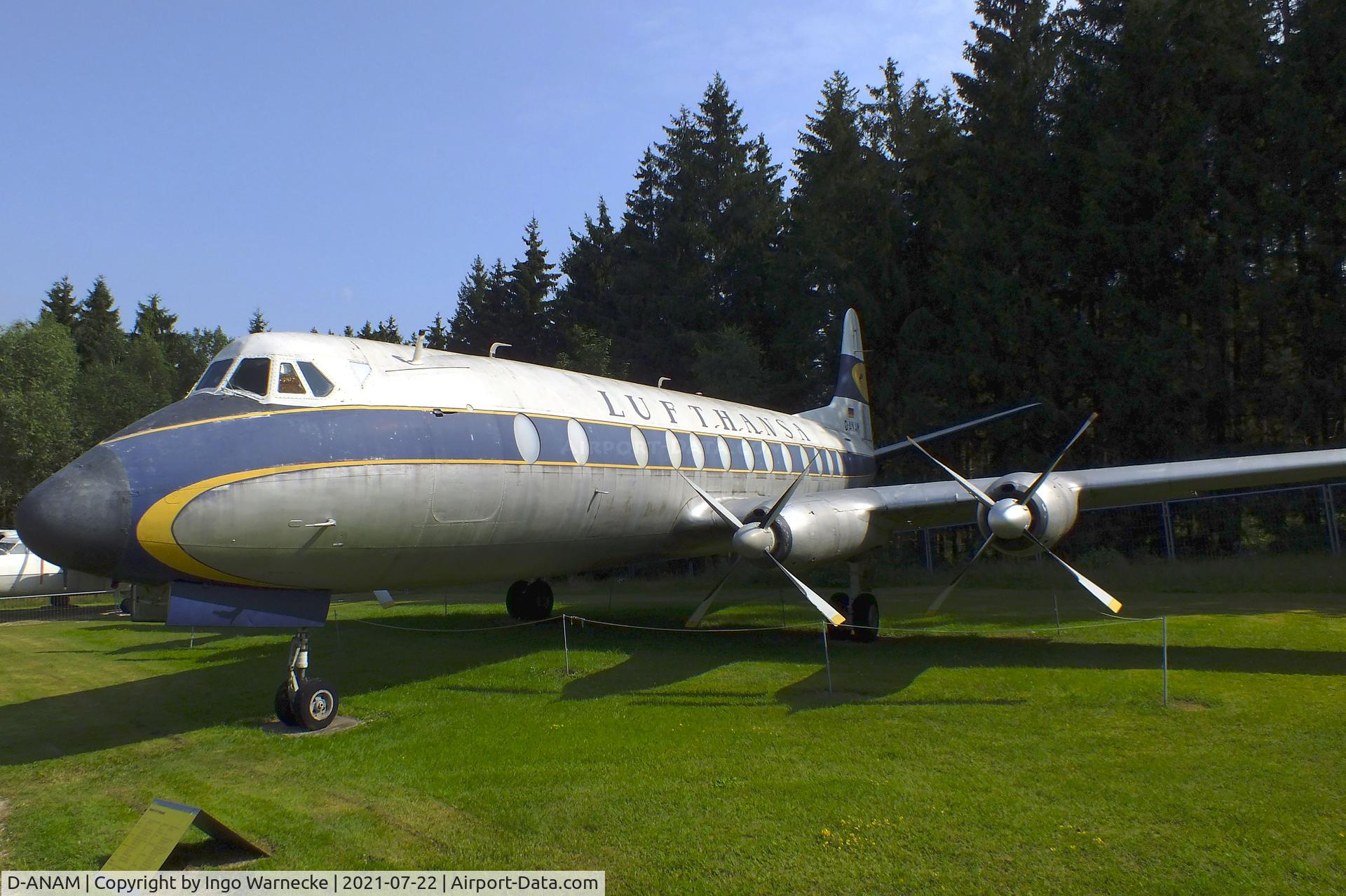 D-ANAM, 1959 Vickers Viscount 814 C/N 368, Vickers Viscount 814 at the Flugausstellung P. Junior, Hermeskeil