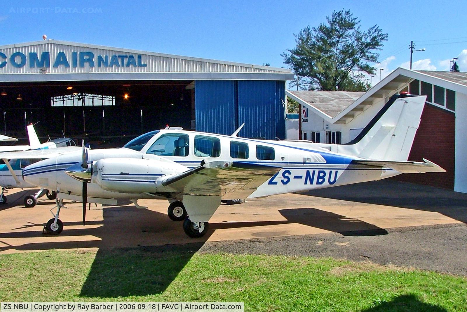 ZS-NBU, , ZS-NBU   Beech 58 Baron [TH-1216] Durban-Virginia~ZS 18/09/2006