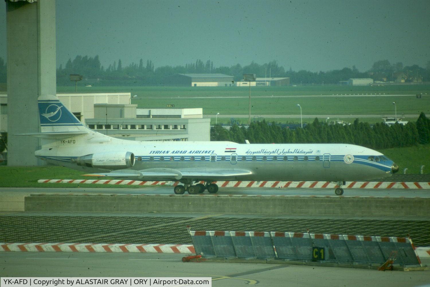 YK-AFD, 1966 Sud Aviation SE-210 Caravelle 10B3 Super B C/N 186, Seen here taxiing past the control tower at Orly