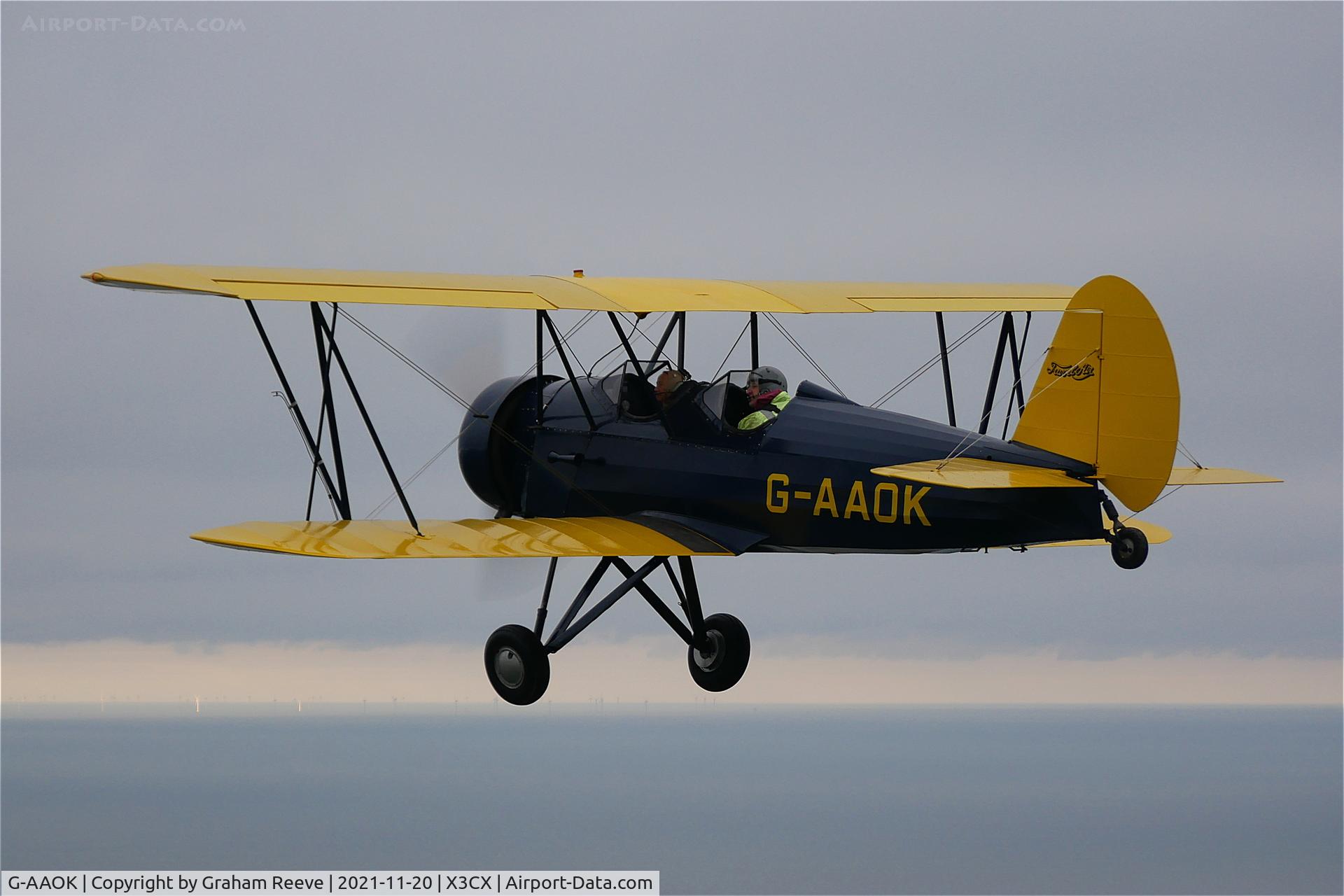 G-AAOK, 1929 Curtiss-Wright Travel Air 12Q C/N 2026, Over head of Cromer.