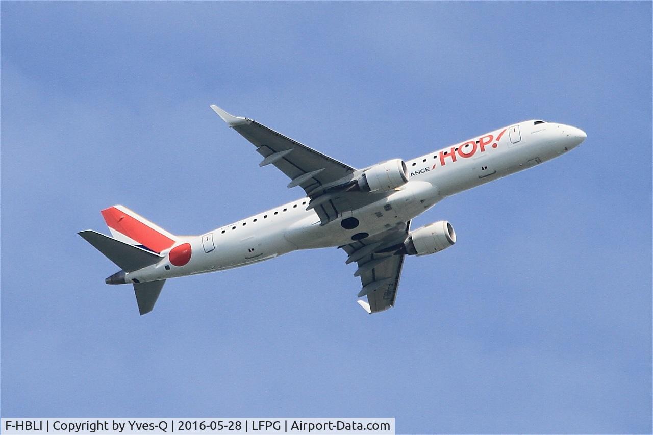 F-HBLI, 2009 Embraer 190LR (ERJ-190-100LR) C/N 19000298, Embraer 190LR, Climbing from rwy 06R, Roissy Charles De Gaulle airport (LFPG-CDG)