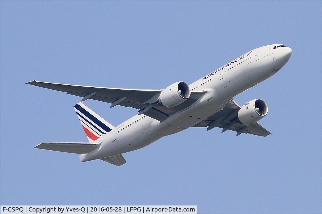 F-GSPQ, 2001 Boeing 777-228/ER C/N 28682, Boeing 777-228 (ER), Climbing from rwy 06R, Roissy Charles De Gaulle airport (LFPG-CDG)