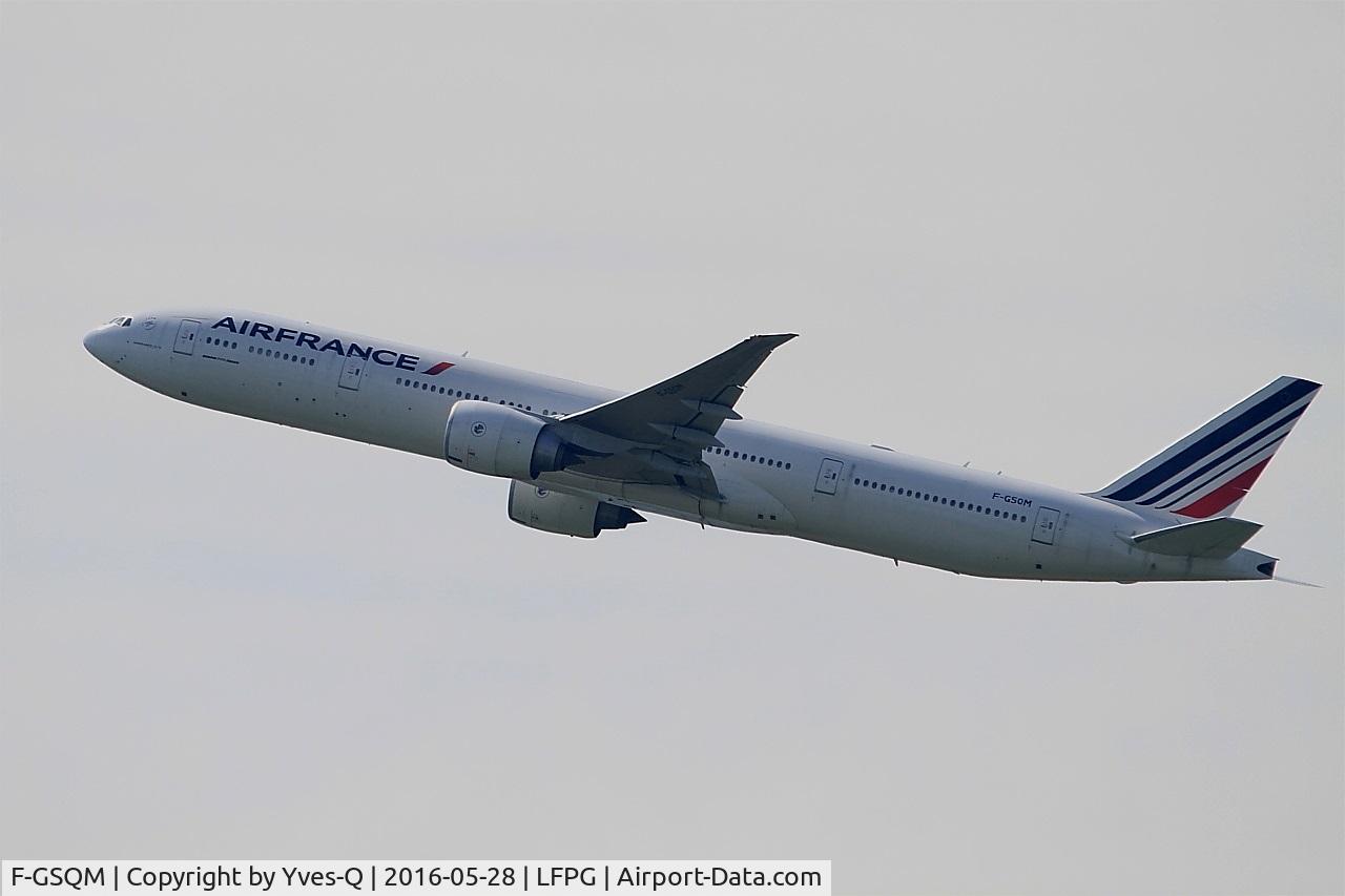 F-GSQM, 2006 Boeing 777-328/ER C/N 32848, Boeing 777-328ER, Climbing from rwy 08L, Roissy Charles De Gaulle airport (LFPG-CDG)