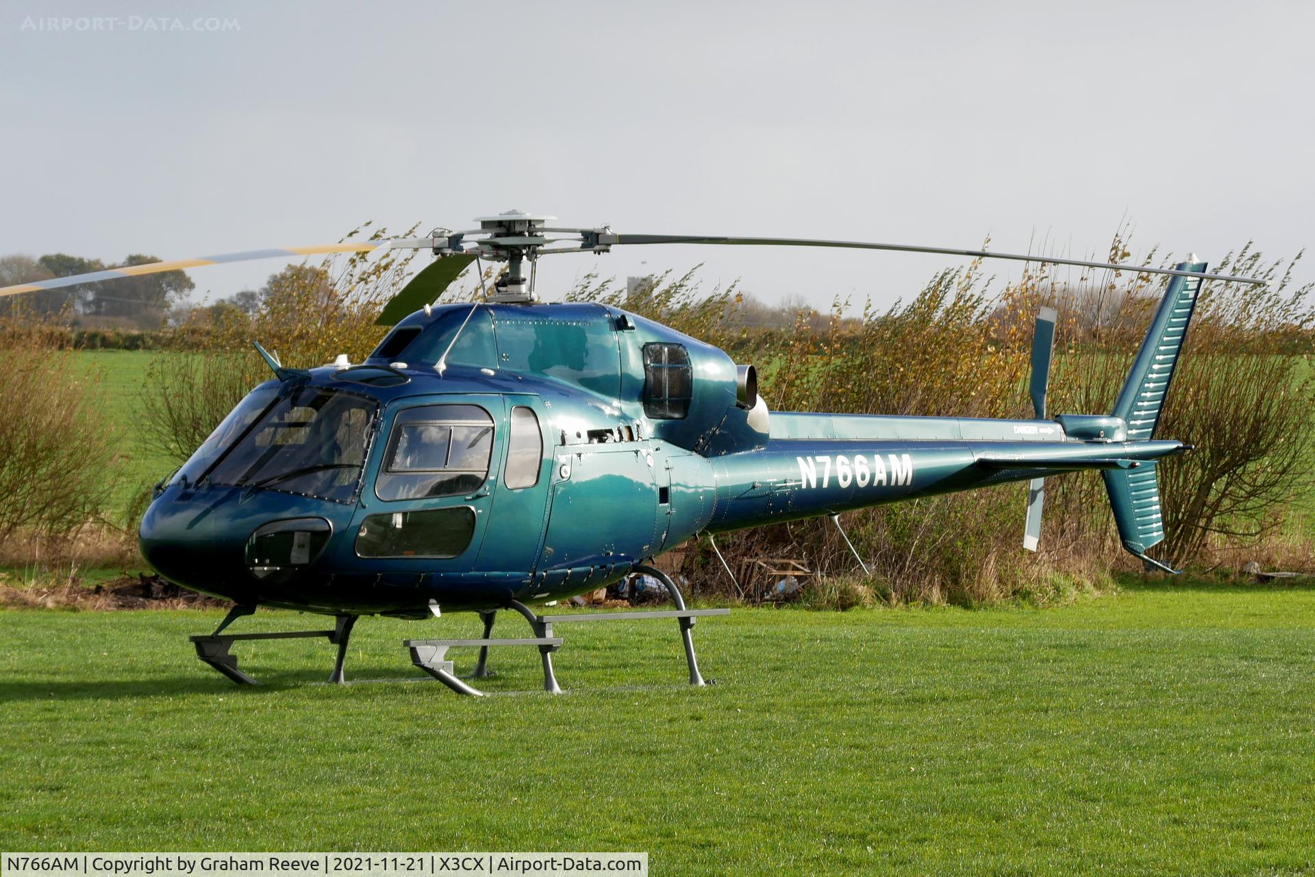 N766AM, 1996 Eurocopter AS-355N Twinstar C/N 5601, Parked at Northrepps.
