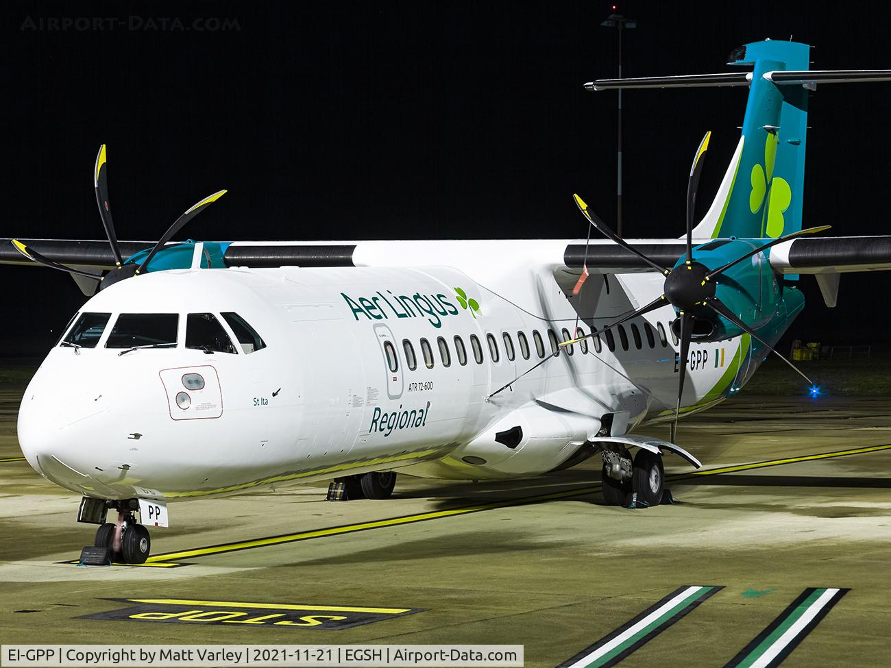 EI-GPP, 2016 ATR 72-212A C/N 1322, Aer Lingus