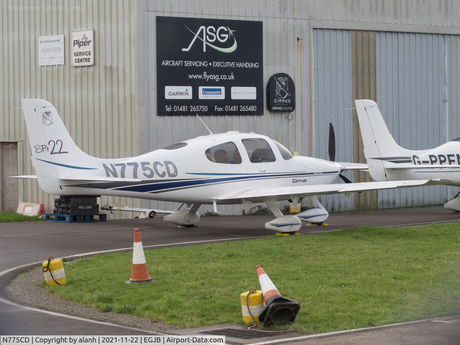 N775CD, 2002 Cirrus SR22 C/N 0228, Parked at ASG, Guernsey